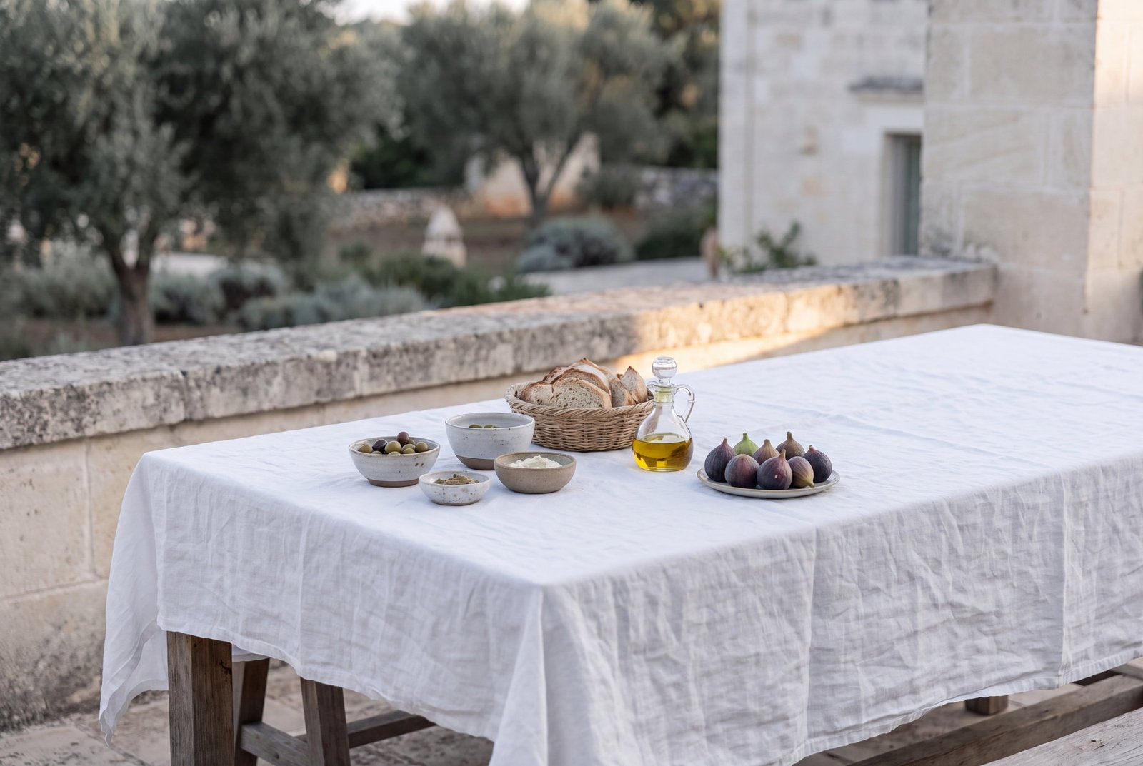 Hotel breakfast service at first light